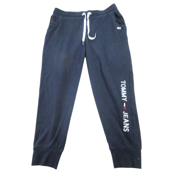 Tommy‎ Hilfiger Jogger Sweatpants Womens Large Navy Super Comfortable Drawstring - Picture 1 of 9